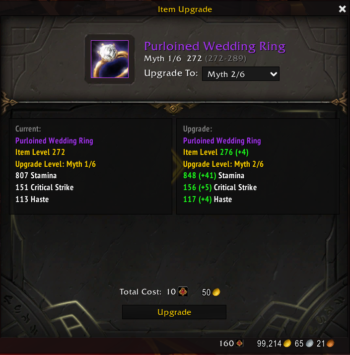 Улучшение экипировки в бете Midnight теперь стоит золото вместо камней доблести