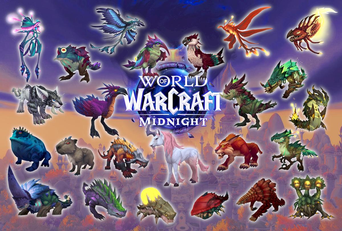 Petopia демонстрирует всех новых питомцев охотника для приручения в Midnight