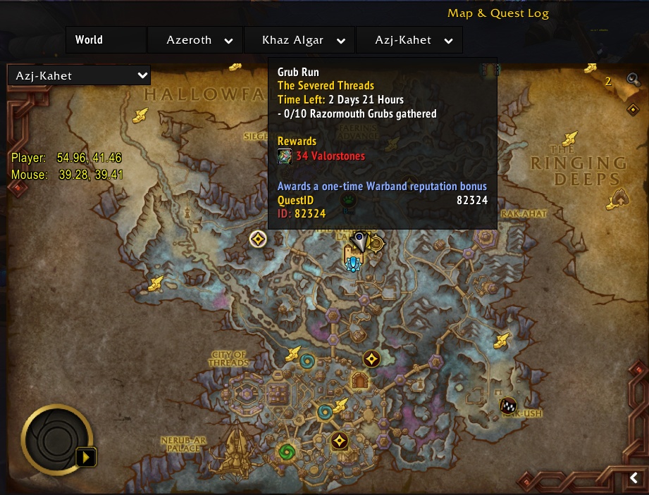 Локальное задание «Забег личинок» доступно на серверах NA и EU — мета-достижение The War Within