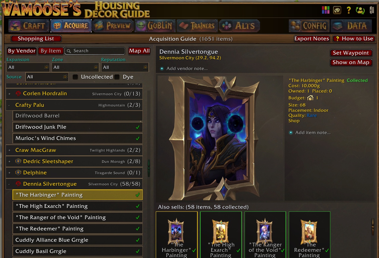 Отслеживайте, создавайте, покупайте и продавайте декор для дома с помощью Vamoose's Housing Decor Crafting Guide