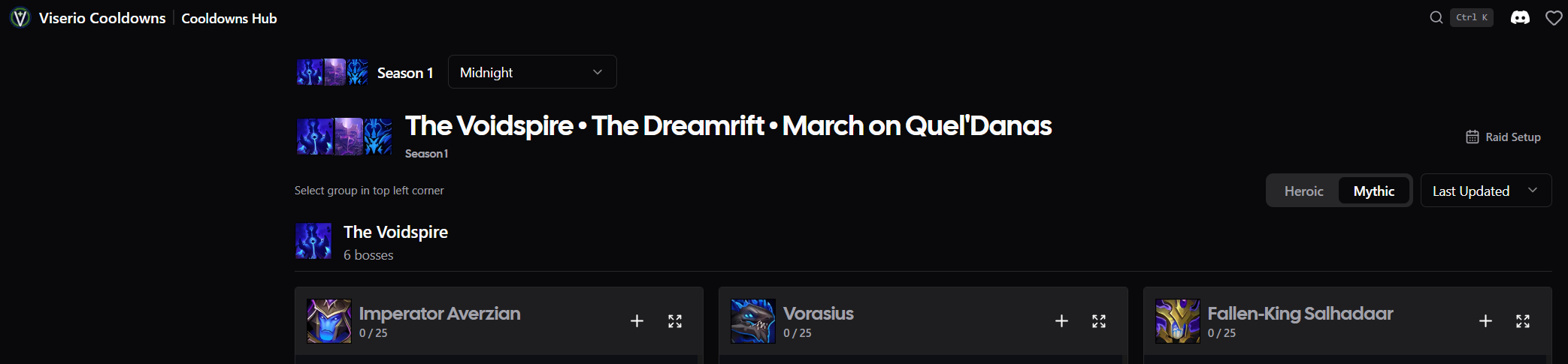 Viserio Cooldowns обновлены для Midnight Season 1